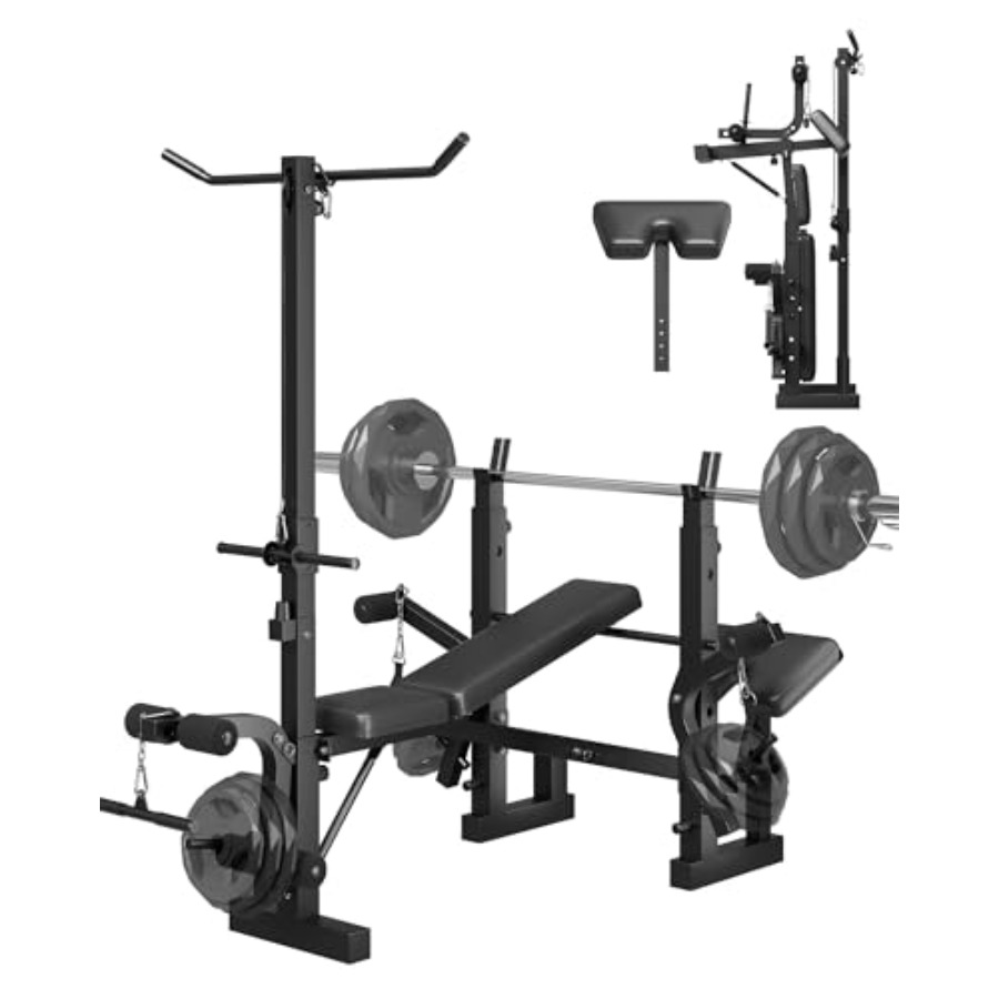 Home Gym Leg Extension - Conjunto de Banco de Musculação Dobrável