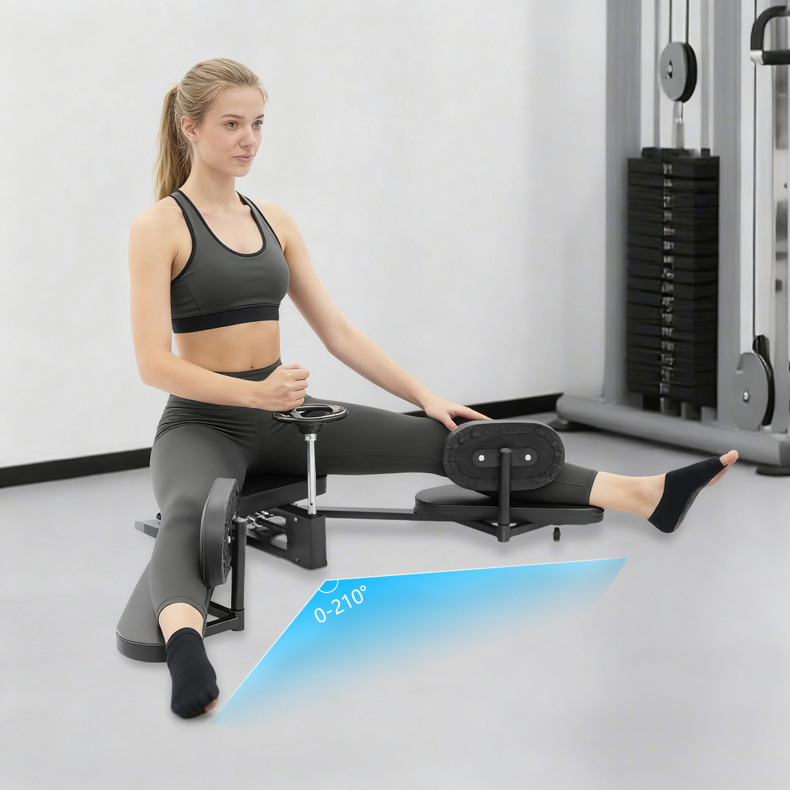 Home Gym Leg Extension - Esticador de Pernas Ajustável, Treinador de