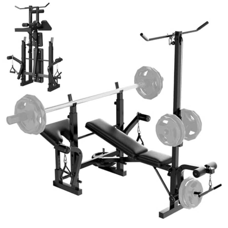 Home Gym Leg Extension - Conjunto de Banco de Musculação para