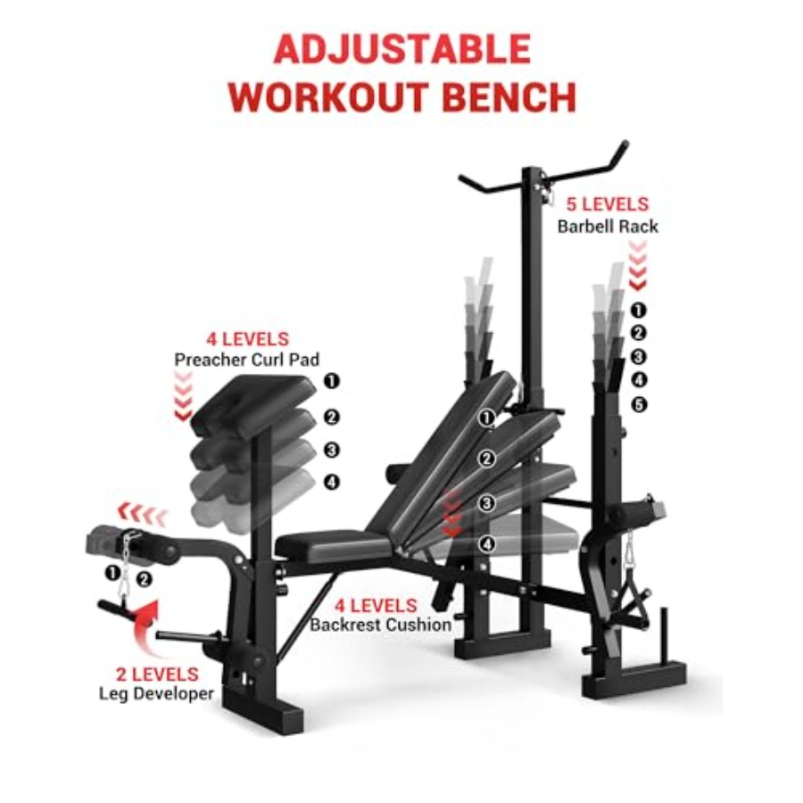 Conjunto de Banco de Musculaçã - Home Gym Leg Extension avaliação e preço