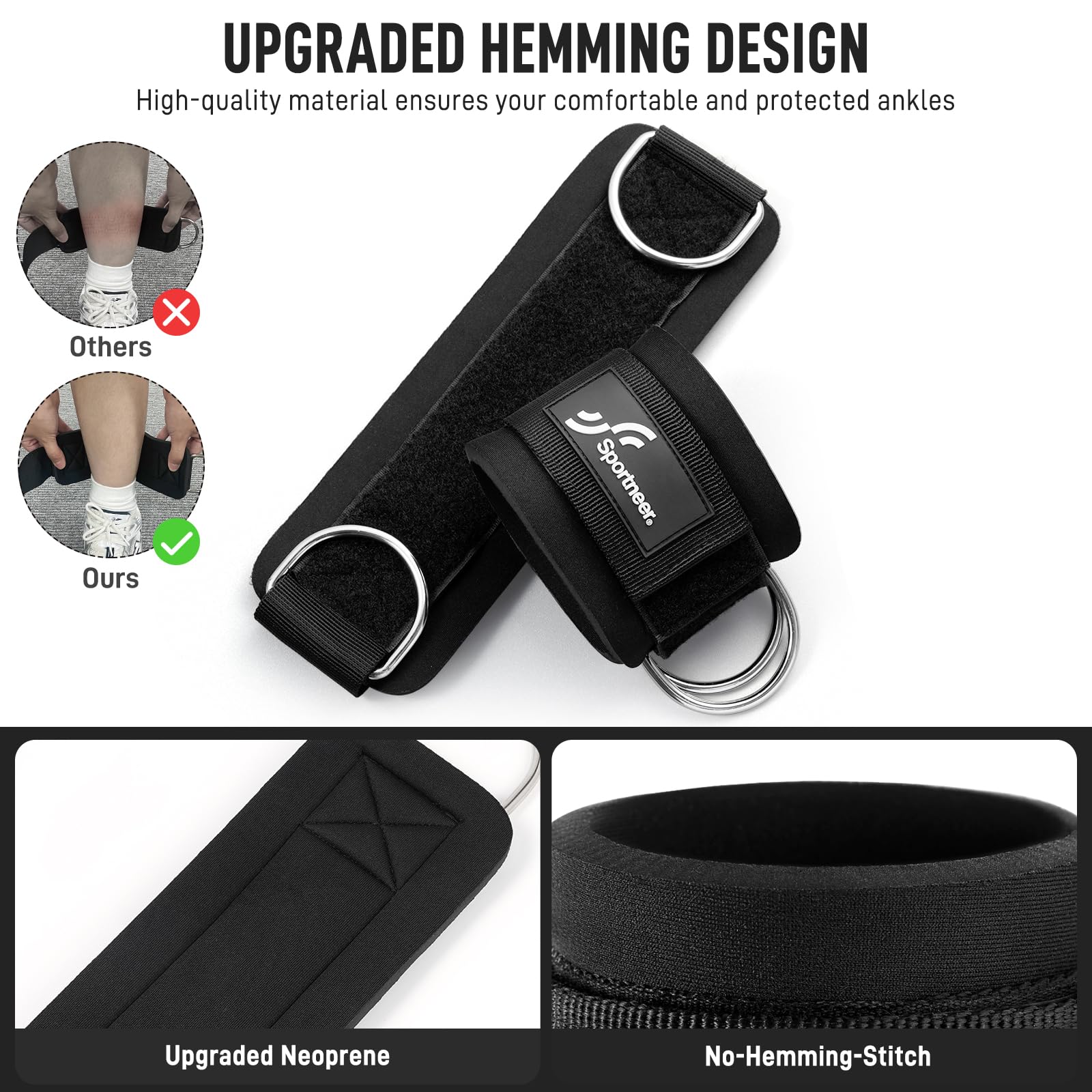 Sportneer tiras de tornozelo a - Home Gym Leg Extension avaliação e preço