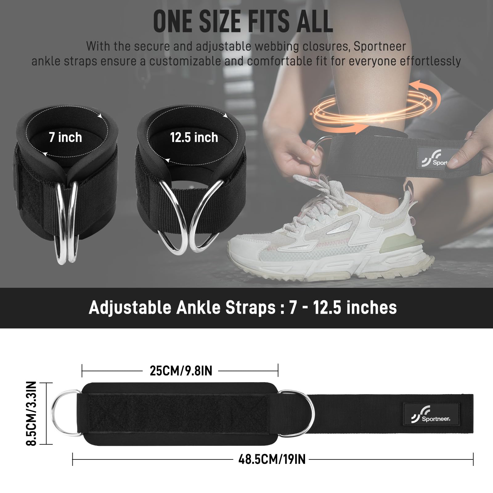 Sportneer tiras de tornozelo a - Home Gym Leg Extension avaliação e preço