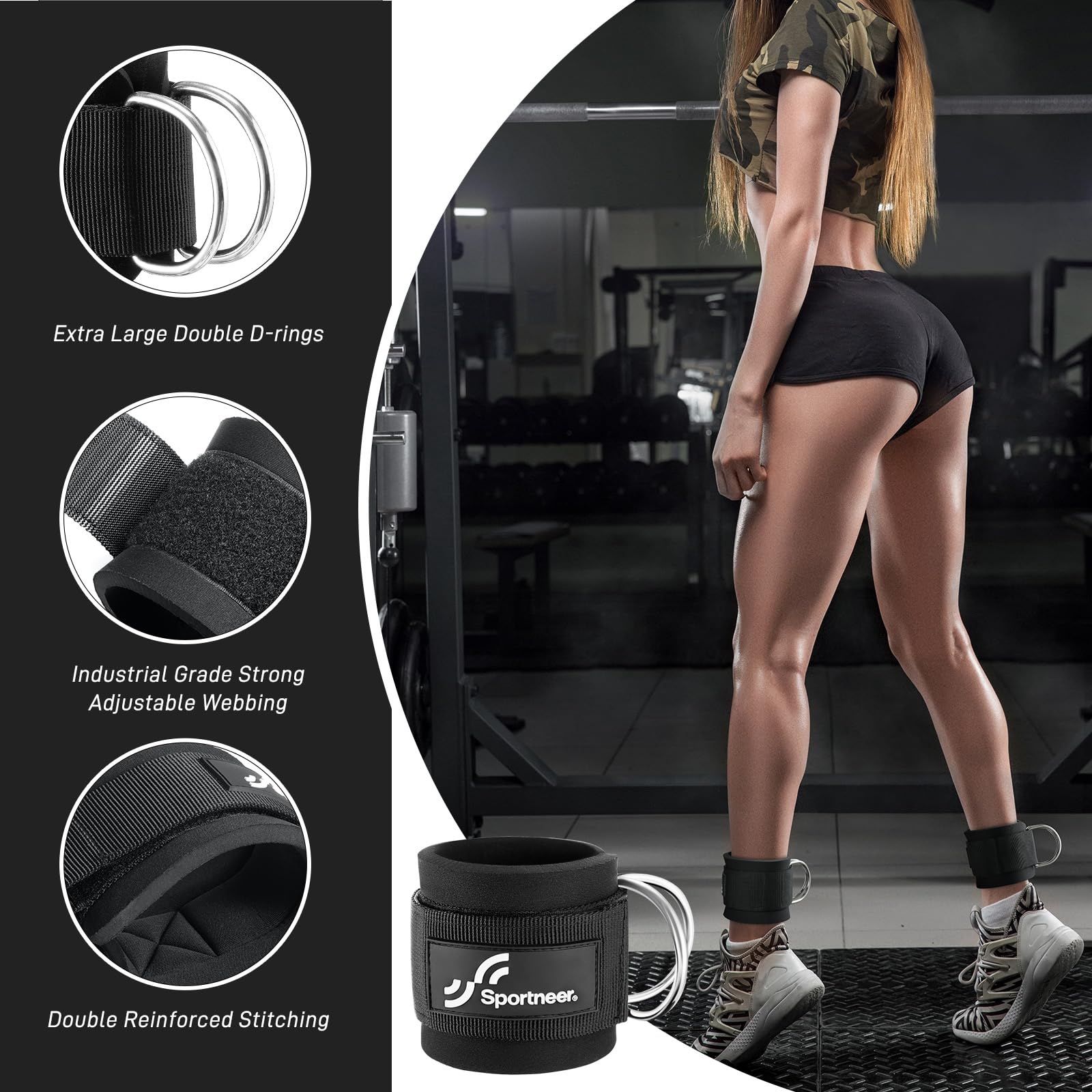 Sportneer tiras de tornozelo a - Home Gym Leg Extension avaliação e preço