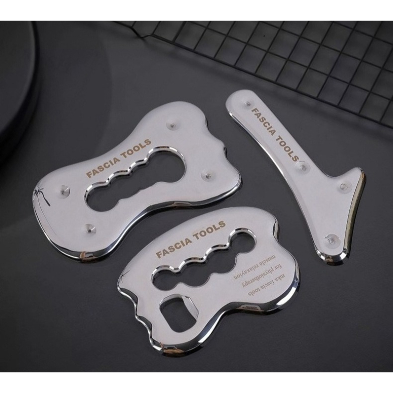 Placa Gua Sha de Aço Inoxidáve - Home Gym Exercise avaliação e preço